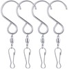 Mudder Swivel Hooks Clips for Hanging Wind Spinners Crystal Twisters