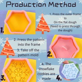 Crethinkaty Snowflake Cookie Cutters Set, 8pcs Plastic Snowflake Cookie Cutter- Snowflake Cookie Cutters for Kitchen Baking