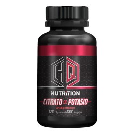 HQ NUTRITION - Citrato de Potasio 1000 mg - Equilibrio Electrolítico y Soporte Muscular - Cápsulas para Hidratación Celular y Rendimiento Físico - 120 Cápsulas de Alta Calidad