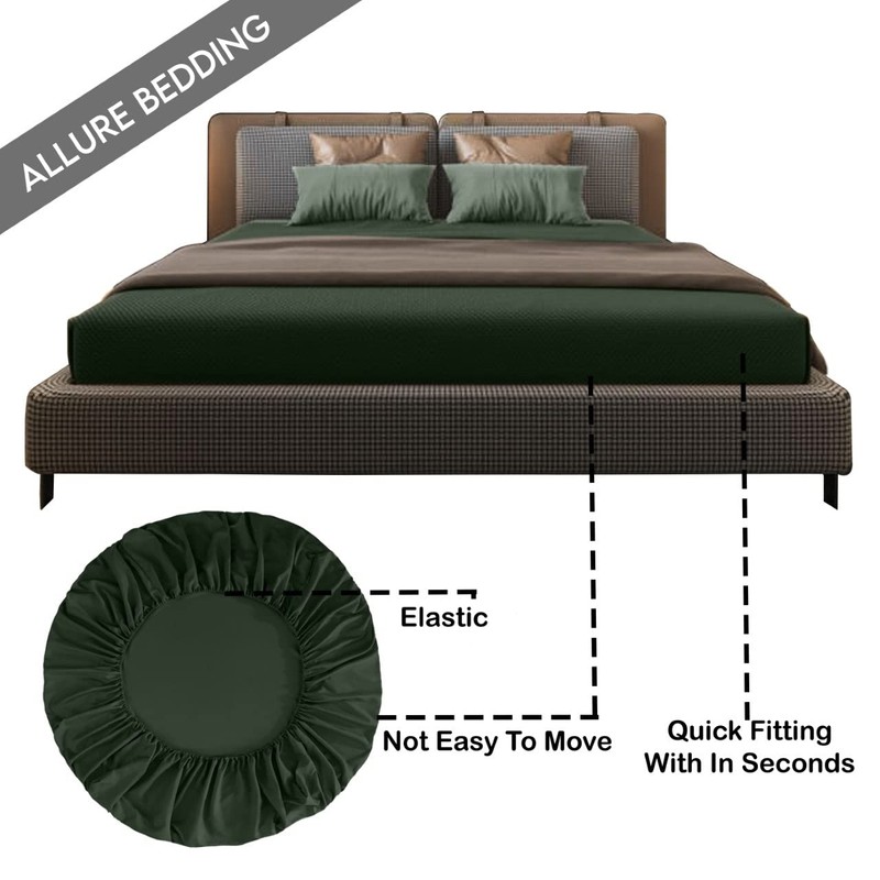Allure Bedding 16 Inches 40 CM Extra Deep Fitted Sheets