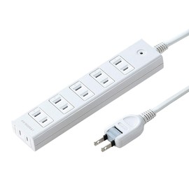 sanwasapurai Thunder Guard Tap, 2P, 6 1pc 2 m White Tap – sp2116mg – W