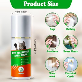 Premium Cat Deterrent Spray: 120ML Cat Repellent Indoor for Cat and Kitten, Cat Scratch Deterrent for Furniture, Effective Cat Repellent Spray Training Aid for Furniture, Sofas, Indoor & Outdoor