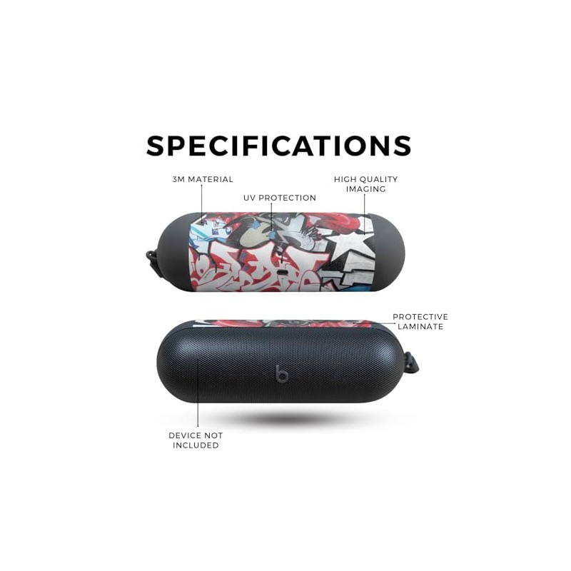 Glossy Glitter Speaker Skin Compatible with Beats Pill (2024) -