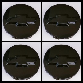 Replacement Chevy 4,CENTER CAP 2014-2017 Tahoe Suburban Silverado 20" 22" WHEEL 83MM BLACK GLOOSY
