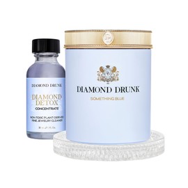 Diamond Drunk The Starter Collection - Non-Toxic, Fine Jewelry Cleaning Kit for Diamond, Gold, & Platinum Rings & More - 2 Months Supply of Safe, Sustainable Cleaner to Restore Shine - Bridal Blue