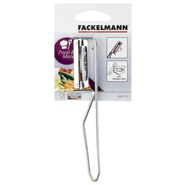 Fackelmann Universalschäler, Spargelschäler mit Klinge aus Edelstahl, Sparschäler für Obst und Gemüse (Farbe: Silber), Menge: 1 Stück
