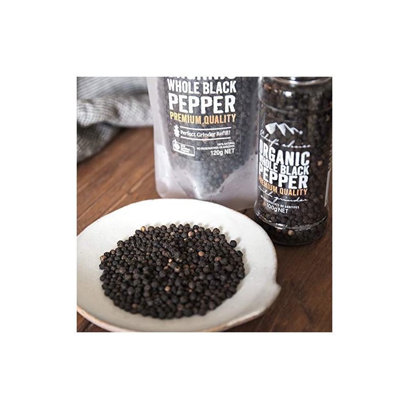 Chef's Choice Organic Black Pepper or Organic White Pepper with