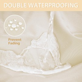 Mrsenloi Outdoor Bench Cushion 48 x 16 x 3 Inch with Ties, Thick Waterproof Porch Swing Cushions for Patio Furniture Chair Pad, Seat Sofa Garden Replacement Cushion Sponge Filling