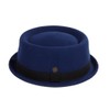 DASMARCA Jack Blue Wool Felt Winter Porkpie Hat - XL