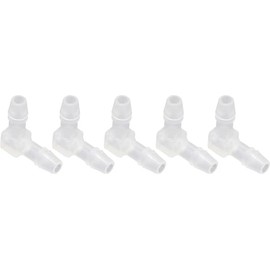 Audiofan Hose Tube Fittings L Shape Joint Diameter 0.2 inch (5 mm) Set of 5