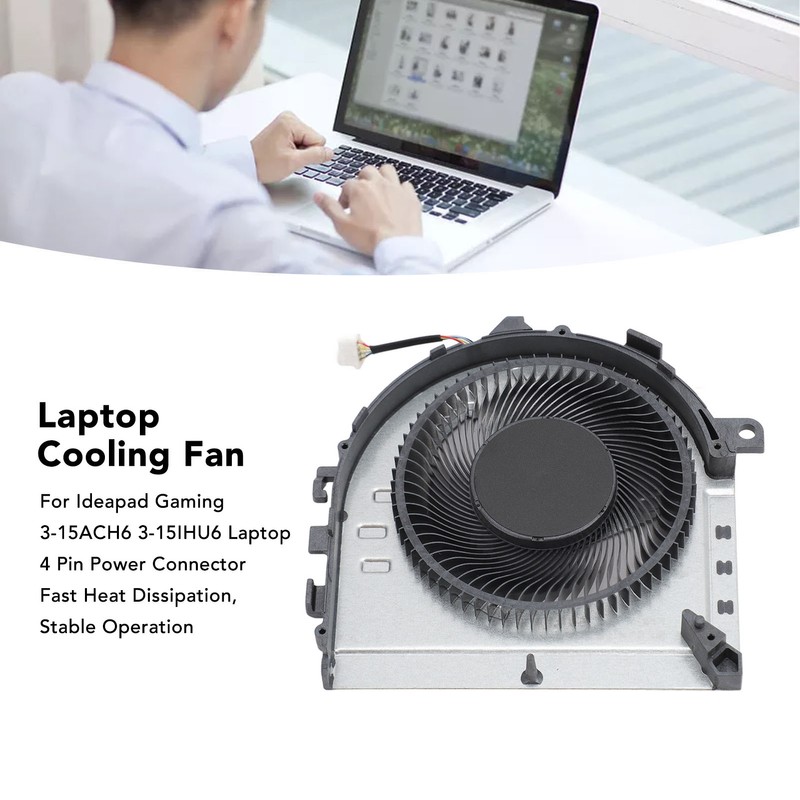 Laptop Cooling Fan 4 Pin Interface Computer Cooler Fan Replacement