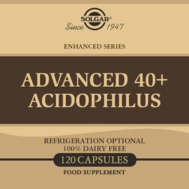 SOLGAR Solgar Advanced 40+ Acidophilus Vegetable Capsules - Pack of 120 - For People Aged 40+, With LA-5 and BB-12 - Maintains Healthy Bacteria Levels