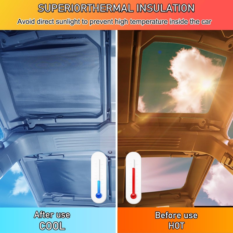 Yinanlutos Sunroof Sun Shade Compatible with Hummer EV Pickup 2022-2025