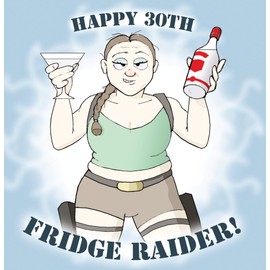 Twizler Funny 30th Birthday Card with Lara Croft – Age 30 Birthday Card – Age 30 Card – Funny Birthday Card – Funny Card – Humour Card – Tomb Raider Card – Card For Her – Funny Female Card