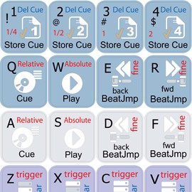 New Native Instruments Traktor Scratch PRO Overlays Stickers for Keyboard