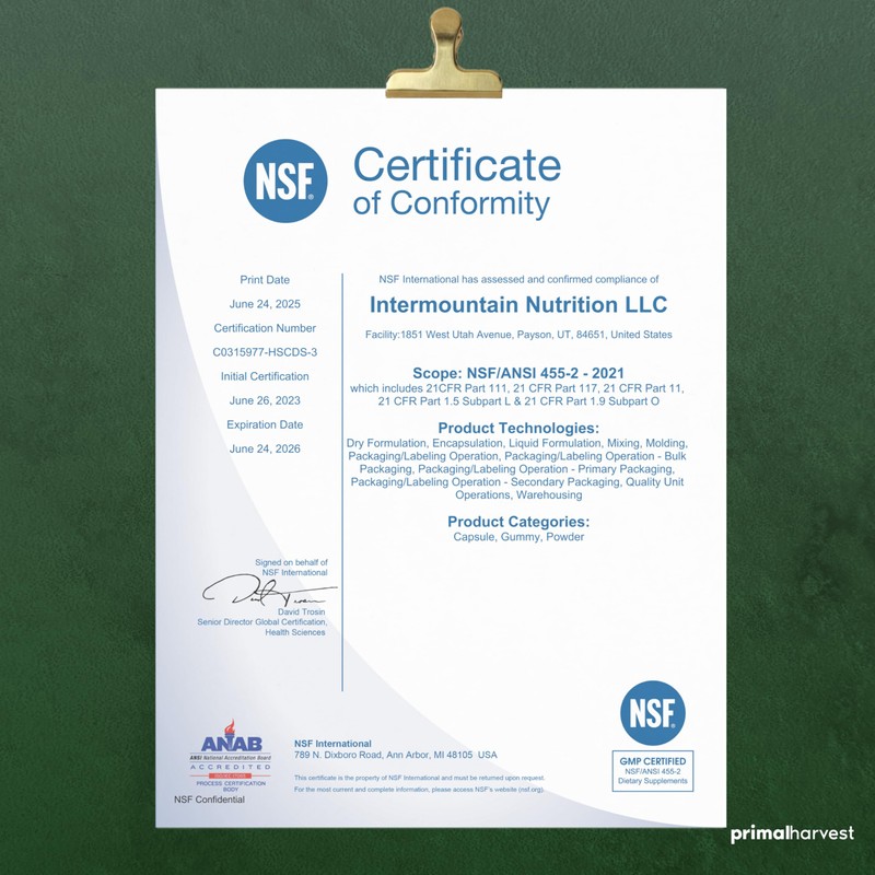 Primal Harvest Electrolytes Powder Packets Primal Hydration, Easy Open Packets,