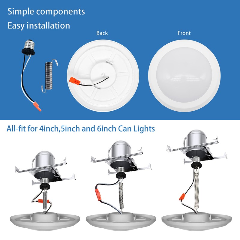 Jolux 7.5inch LED Disk Lights Surface Flush Mount Ceiling Disk