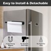 X-BLTU 2 Pcs Black Kitchen Roll Holder Wall Mounted, Magnetic