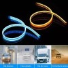 PUNKZZ Par Tira Led Drl 60cm Azul Hielo Direccional Secuencial