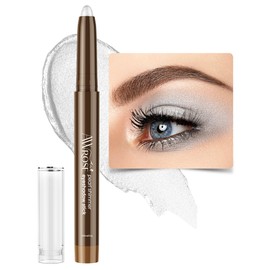 awrose Cream Single Eyeshadow Stick, Glitter Shimmer Eye Shadow, Waterproof Long-Wearing Brilliant Eye Brightener with Sharpener, Makeup Sparkle Eye Shadow Pen Suits Everyone at Any Age