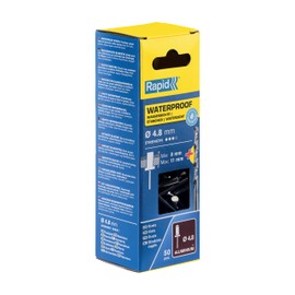 Rapid 5000402 4.8 x 14mm Water Proof Rivets with free drill bit (Bag of 50)