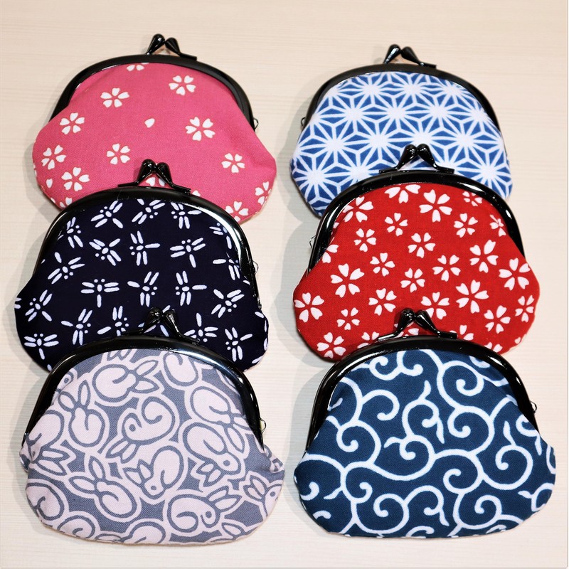 Maruzen Japanese Pattern Wallet Coin Case Bleached 3.3 Inch Purse