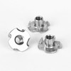 T Nuts 1/4"-20 30Pcs 304 Stainless Steel Four-jaw Tee Nuts