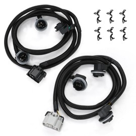 WMPHE 2 Pcs Tail Lamp Wiring Harness Compatible with Chevy Silverado 1500 2500 HD 3500 HD 2007 2008 2009 2010 2011 2012 2013, Tail Light Wire Socket Harness Kit, Replacement for 645-936, 645-930