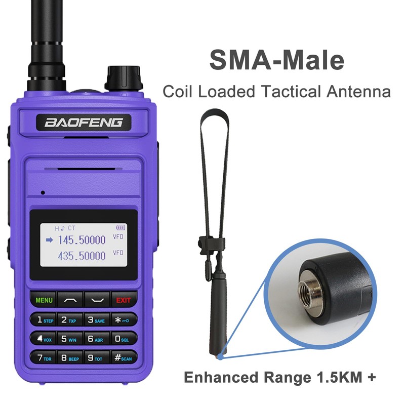 BAOFENG P15UV USB-C 8W Walkie Talkie for Adult Dual Band
