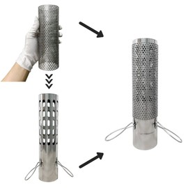 FIREHIKING 2.36" Spark Arrestor Stove Pipe with Filter Chimney Cap Screen for Camping Exhaust