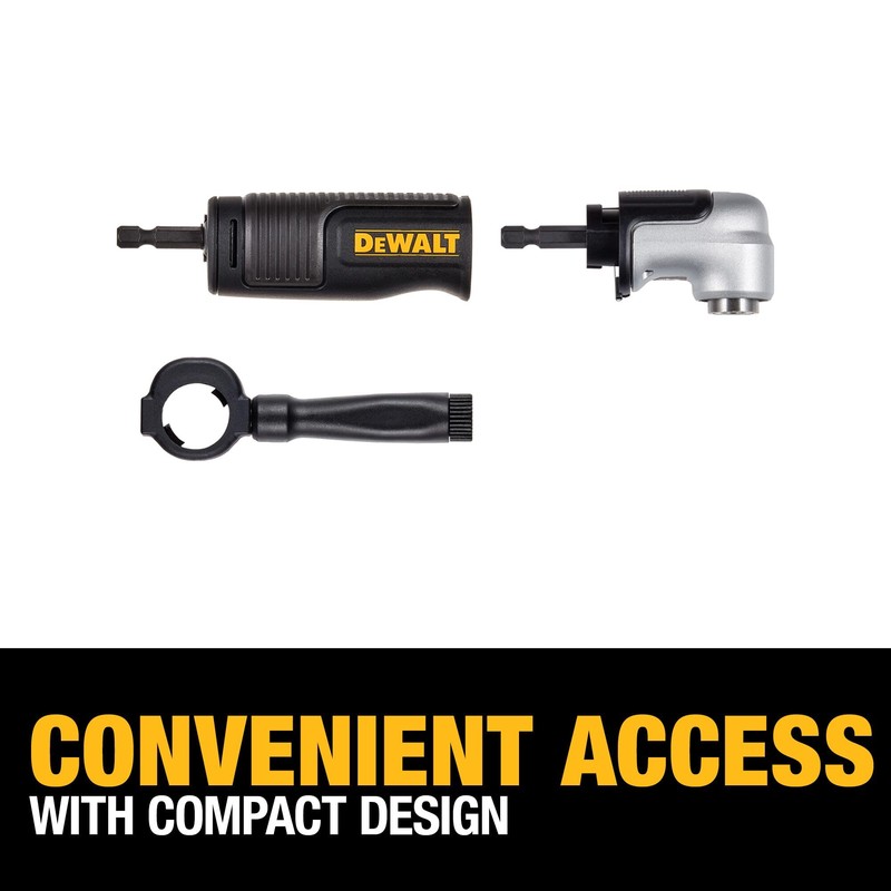 DEWALT FLEXTORQ Right Angle Drill Adapter, 2-in-1 Attachment for Impact