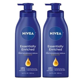 NIVEA Essentially Enriched Body Lotion for Dry Skin, Pack of 2, 16.9 Fl Oz Pump