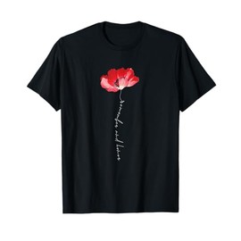 Honor remember Memorial Day Vintage Poppy Flower Patriotic T-Shirt