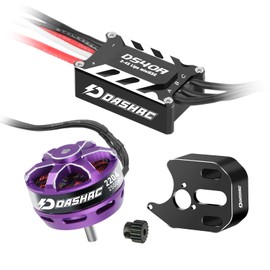 DashRC 2204 2500KV Brushless Outrunner Motor with 40A ESC & Mount Upgrade Kit for Axial SCX24 1/24 RC Crawlers