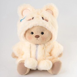 Cuddly Teddy Bear Collection – Different Styles with Changeable Outfits! Plush Toys for Boys & Girls:_Yellow Bunny With Brown Bear