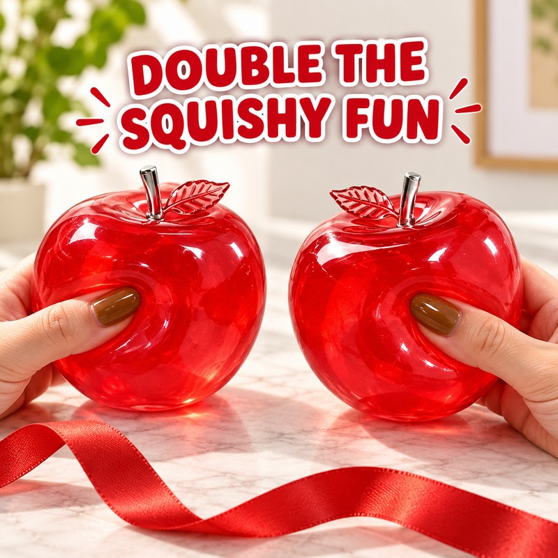 Apple Squeeze Toy for Fidgeting – Slow-Rising Stretchable Fruit Design