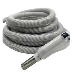 Universal Central Vacuum 30 ft Low Voltage Hose, ON-Off Switch Control-Compatible with Most Inlets - Crushproof Material (30 Ft. Low Voltage)