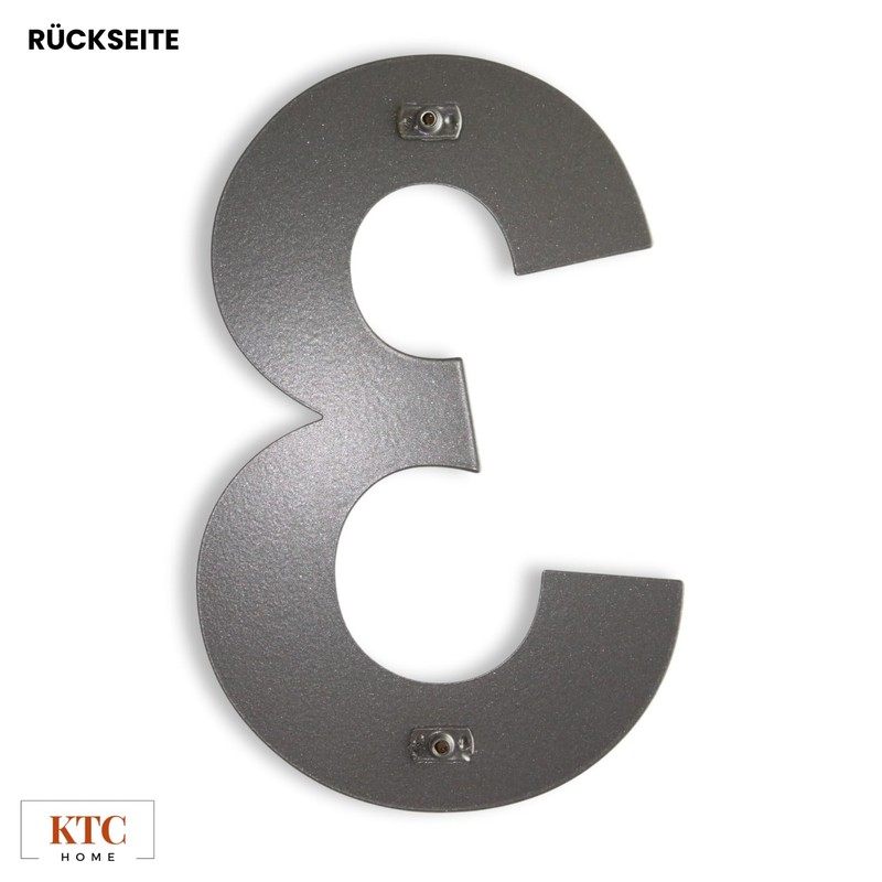 KTC-HOME - Premium House Number Iron Glimmer with Mounting Material