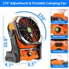Camping Fan with LED Lantern, Portable Fan Rechargeable Battery Powered