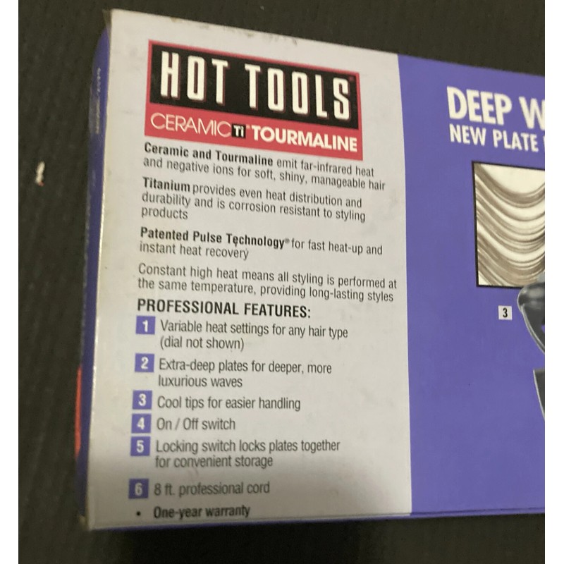 Hot Tools Ceramic Ti Tourmaline Deep Waver Model 2129