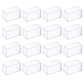 sourcing map 20Pcs Chair Leg Floor Protectors, 25x50mm/0.98x1.97" PVC Anti-Slip Furniture Leg Feet Cover for Hardwood Floors Patio Chair Table Bed, Transparent
