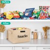 Snack Storage Baskets Bins with Lids for Pantry Shelves, 2