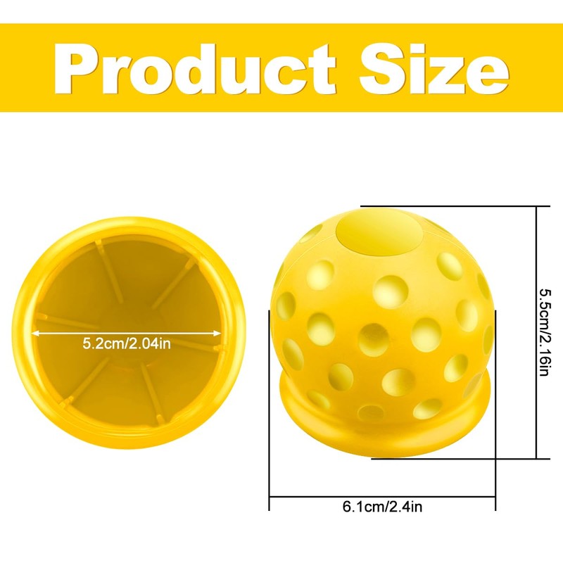Lotsdonxia Soft Rubber Trailer Ball Head Cover Durable Protection for