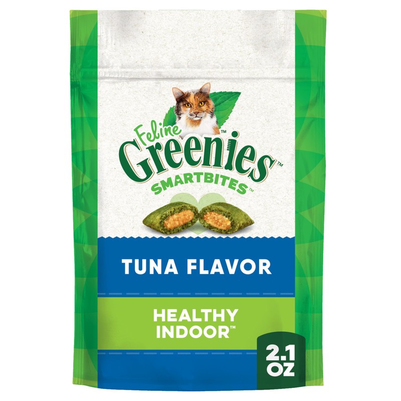 Greenies Feline Smartbites Healthy Indoor Cat Treats, Tuna Flavor, 2.1