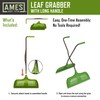 AMES Leaf Grabber Rake with Long Handle & Cushioned Grip