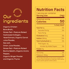 Pikora Chicken Bone Broth Instant Powdered Mix (1 Pack, 4 Servings) | High-Protein, Low-Sodium, Gluten-Free, Collagen-Rich, No Sugar, Keto & Paleo Friendly | 11g Protein, 50 Calories per Serving