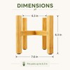Natural Bamboo Plant Stand – 4-Legged Indoor & Outdoor Flower
