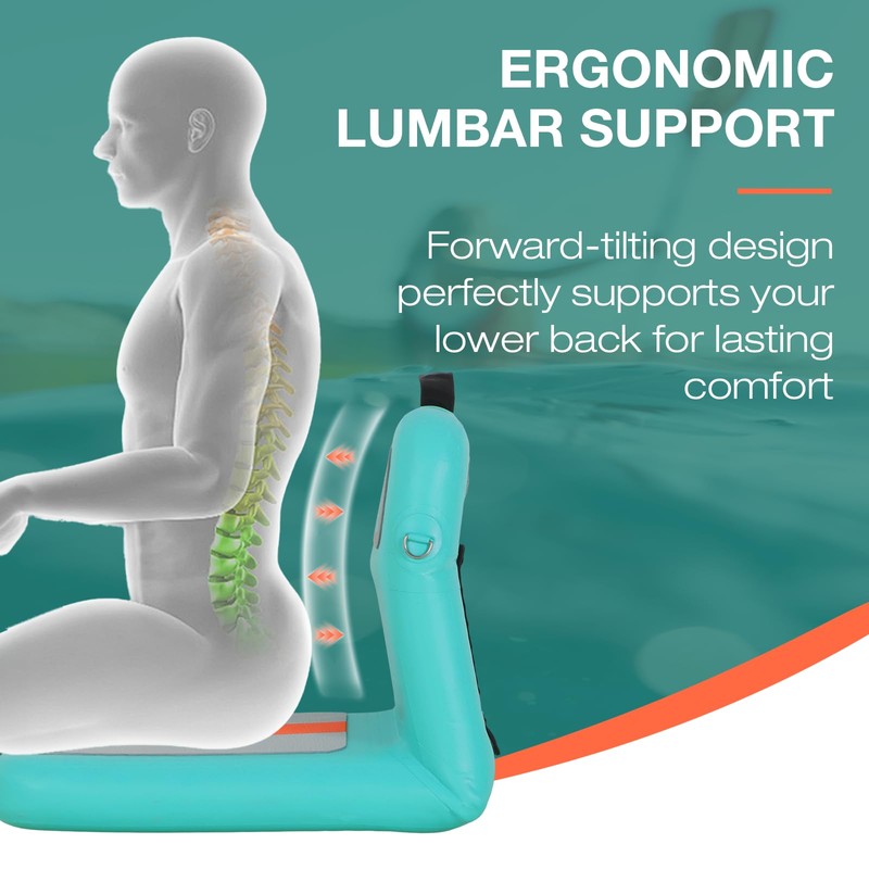 Niphean Ergonomic Kayak Seats with Back Support, Easy-to-Install Inflatable Paddle