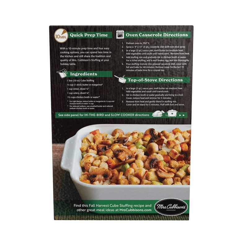 Mrs. Cubbison's Herb Seasoned Cube Stuffing (10 Ounce (Pack of