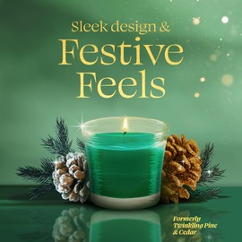 Glade 1-Wick Scented Candle Jar, Balsam & Spruce, Air Freshener Infused with Essential Oils, 4.08 Oz, 2 Count